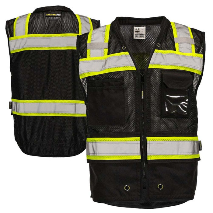 DOME75® OV6100 Enhanced Visibility Heavy Duty Utility Vest - OV6183-BKHY