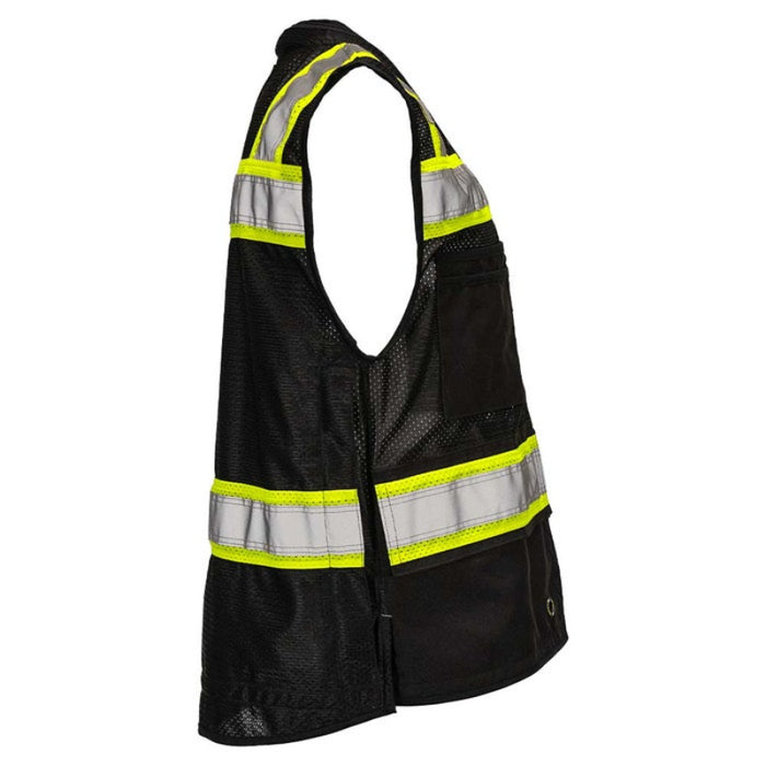 DOME75® OV6100 Enhanced Visibility Heavy Duty Utility Vest - OV6183-BKHY