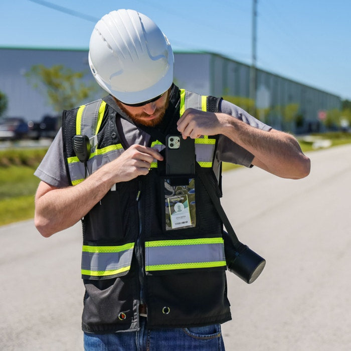 DOME75® OV6100 Enhanced Visibility Heavy Duty Utility Vest - OV6183-BKHY