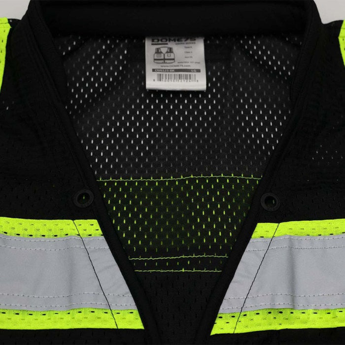 DOME75® OV6100 Enhanced Visibility Heavy Duty Utility Vest - OV6183-BKHY