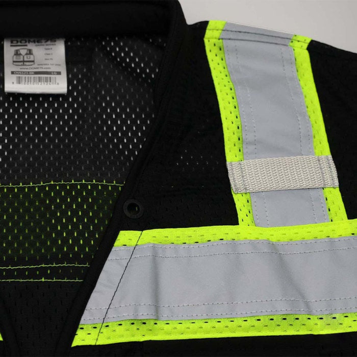 DOME75® OV6100 Enhanced Visibility Heavy Duty Utility Vest - OV6183-BKHY