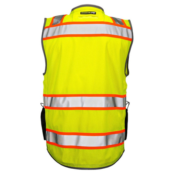DOME75® OMNI SERIES ANSI Class 2 Black Bottom Solid Front Heavy-Duty Utility Vest - OV8725