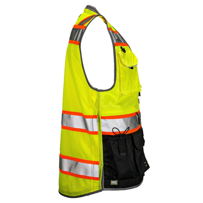 DOME75® OMNI SERIES ANSI Class 2 Black Bottom Solid Front Heavy-Duty Utility Vest - OV8725