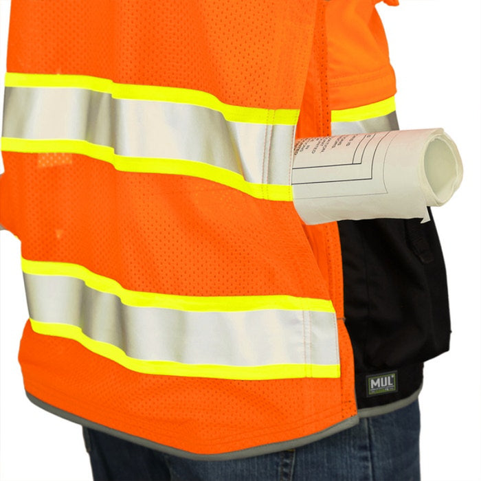 DOME75® OMNI SERIES ANSI Class 2 Black Bottom Solid Front Heavy-Duty Utility Vest - OV8725