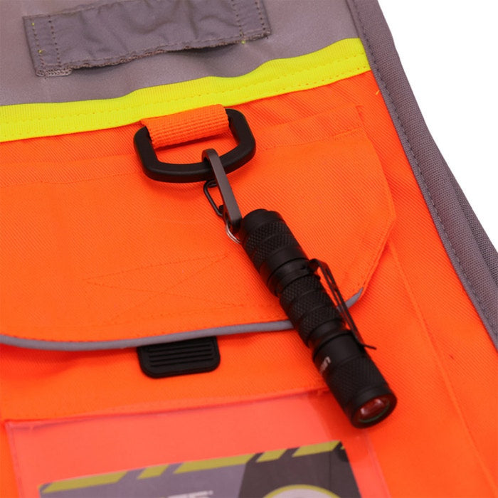 DOME75® OMNI SERIES ANSI Class 2 Black Bottom Solid Front Heavy-Duty Utility Vest - OV8725