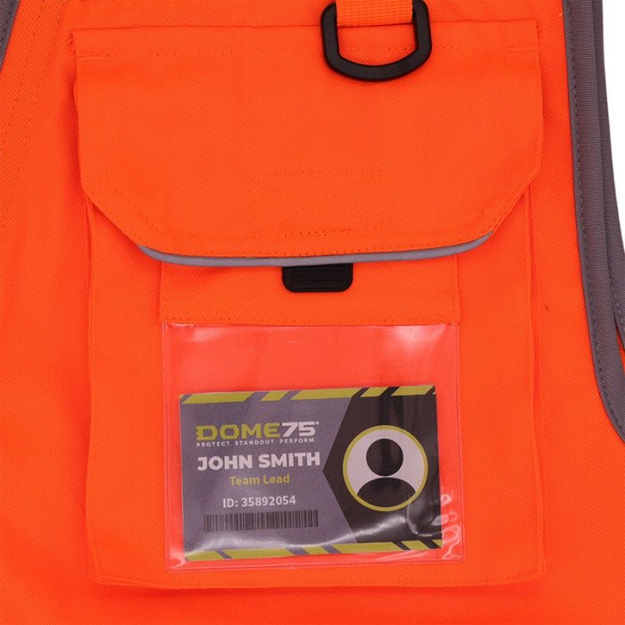 DOME75® OMNI SERIES ANSI Class 2 Black Bottom Solid Front Heavy-Duty Utility Vest - OV8725