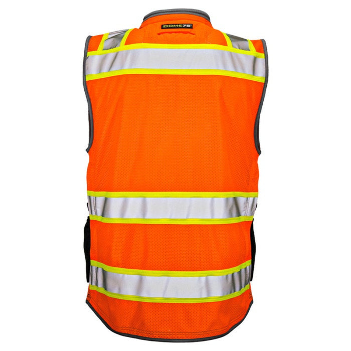 DOME75® OMNI SERIES ANSI Class 2 Black Bottom Solid Front Heavy-Duty Utility Vest - OV8725