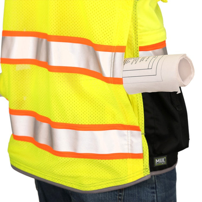DOME75® OMNI SERIES ANSI Class 2 Black Bottom Solid Front Heavy-Duty Utility Vest - OV8725