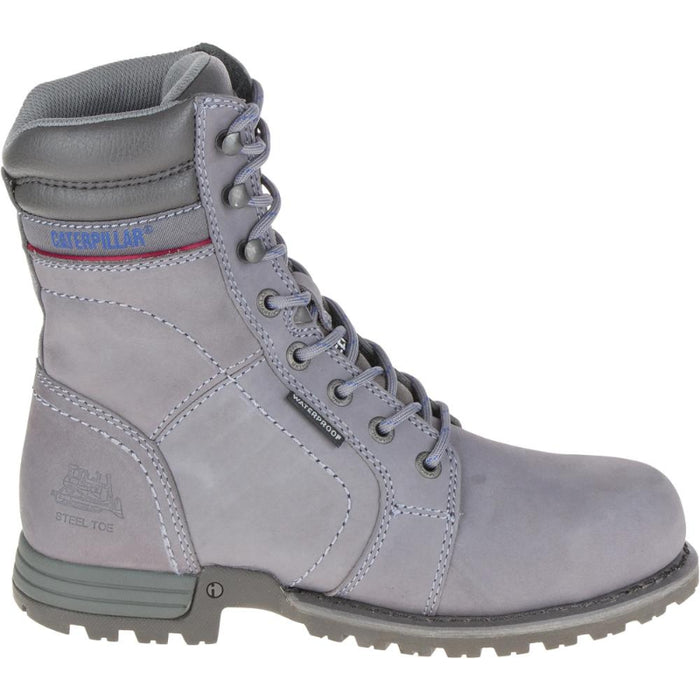 CAT Women's Echo 8" Waterproof Steel Toe Work Boots Frost Grey - P90565