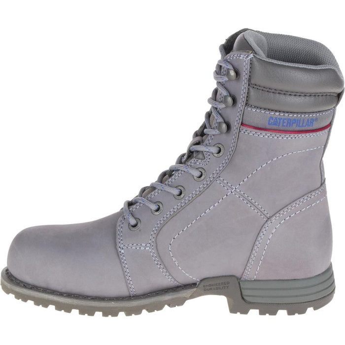 CAT Women's Echo 8" Waterproof Steel Toe Work Boots Frost Grey - P90565