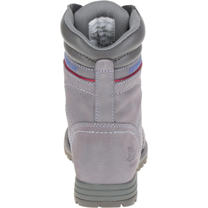 CAT Women's Echo 8" Waterproof Steel Toe Work Boots Frost Grey - P90565