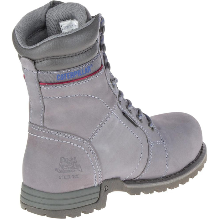 CAT Women's Echo 8" Waterproof Steel Toe Work Boots Frost Grey - P90565