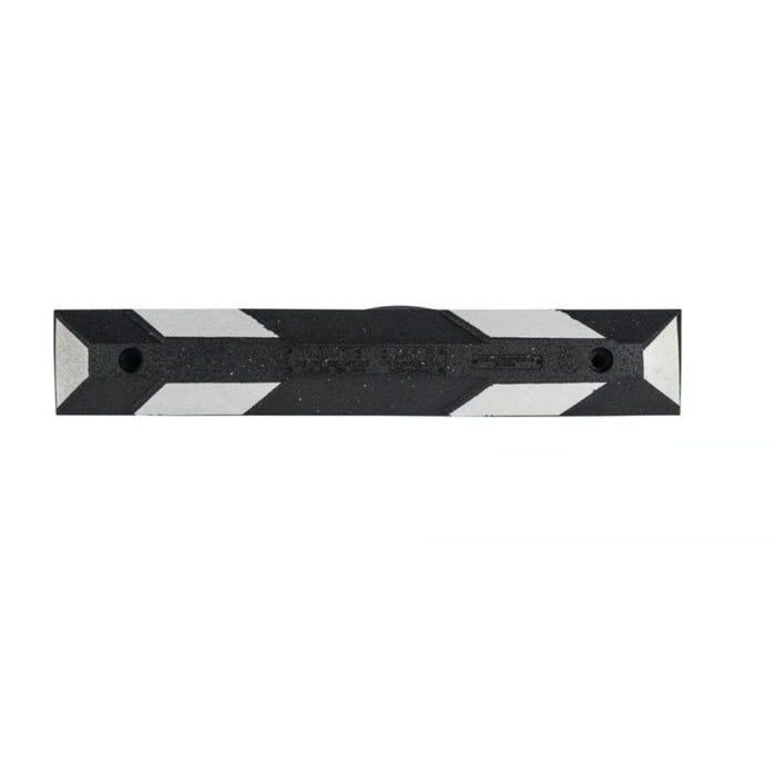 Park-It® Parking Stop Curb - Black with White Stripes - 3 Feet Long - Rubber - GNRS1320WH