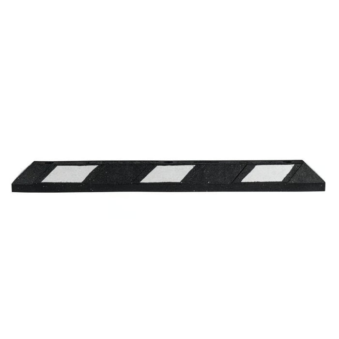Park-It® Parking Stop Curb - Black with White Stripes - 4' Feet Long - Rubber - GNRS1420BW