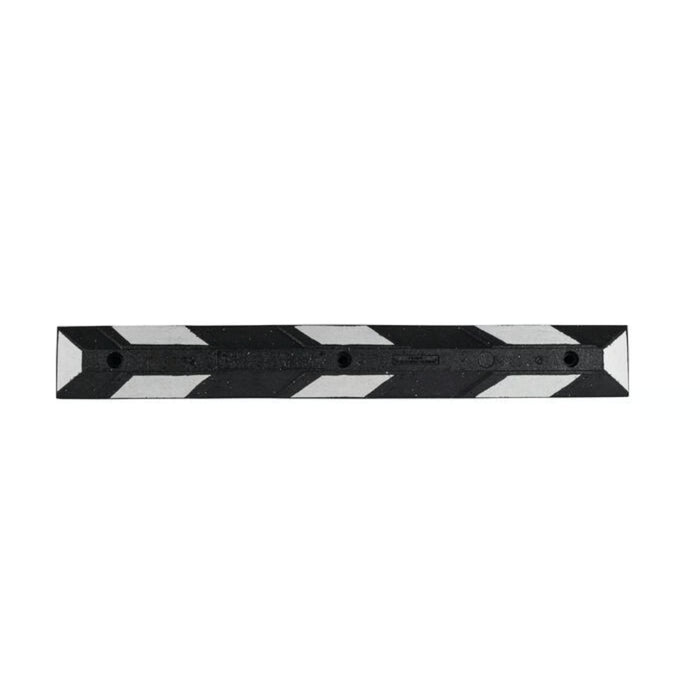 Park-It® Parking Stop Curb - Black with White Stripes - 4' Feet Long - Rubber - GNRS1420BW