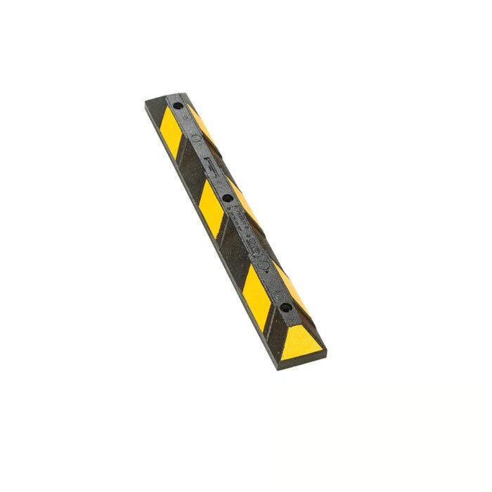 Park-It® 4' Feet Long Parking Stop Curb - Black with Yellow Stripes - Rubber - GNRS1410YB