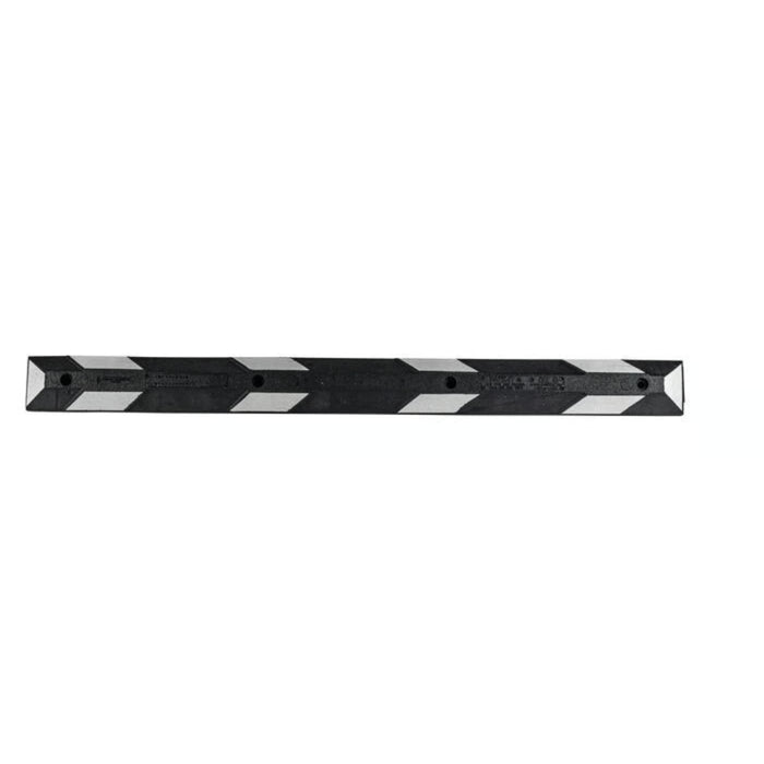 Park-It® Parking Stop Curb - Black with White Stripes - 6' Feet Long - Rubber - GNRS1620WH