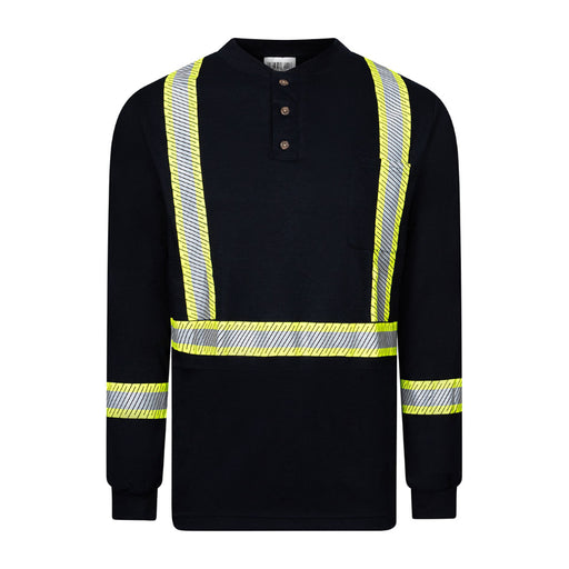 Portwest® Frontline Henley Reflective Trim Long Sleeve T-Shirt - X Back - Orange - IFS662