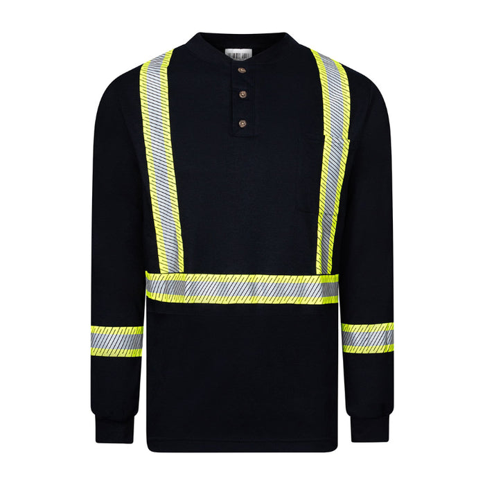 Portwest® Frontline Henley Reflective Trim Long Sleeve T-Shirt - X Back - Orange - IFS662