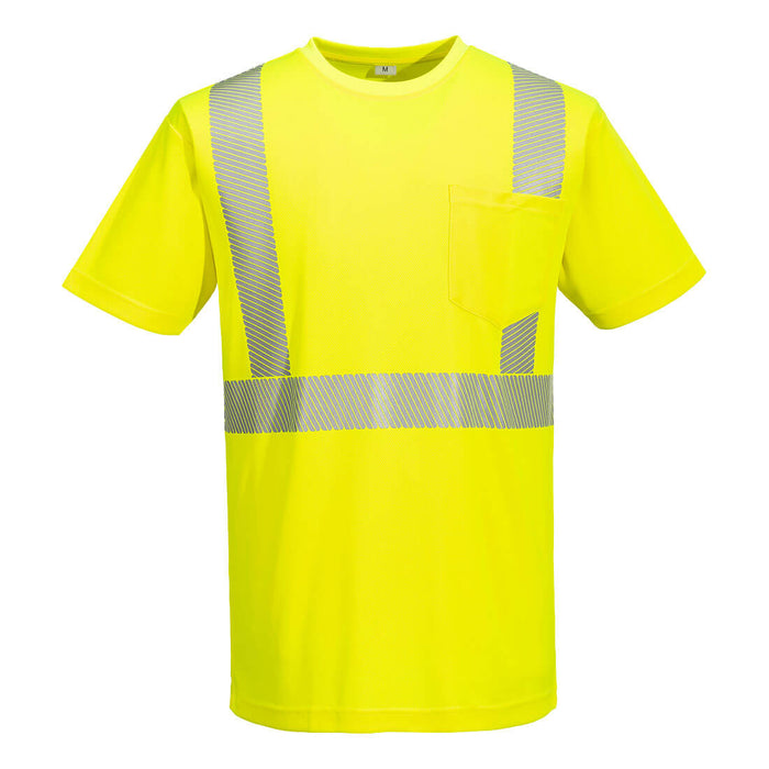 Portwest – Hi-Vis Lightweight Short Sleeve T-Shirt Segmented Tape – L044