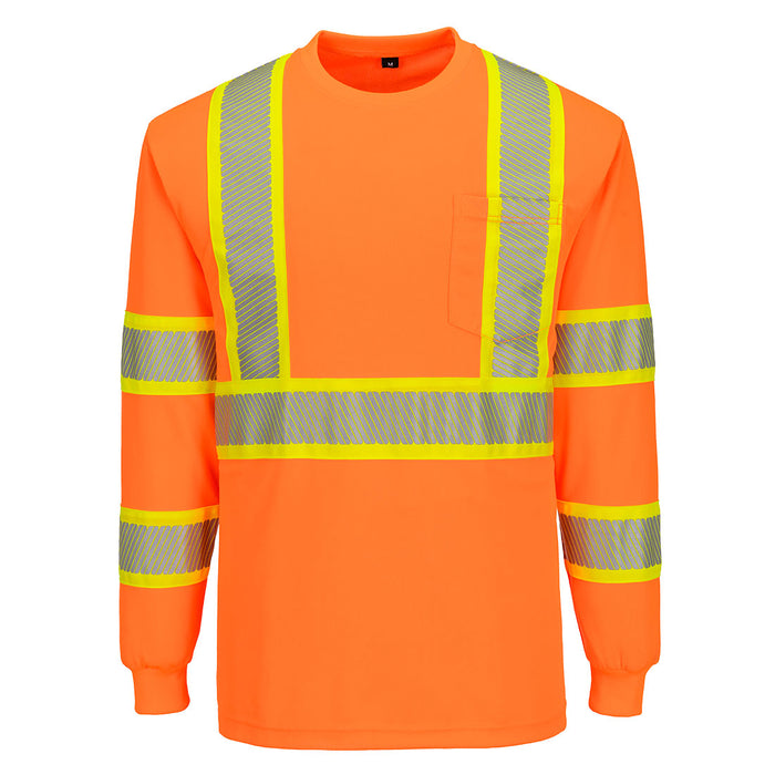 Portwest – Hi-Vis X Back Long Sleeve T-Shirt – CA113
