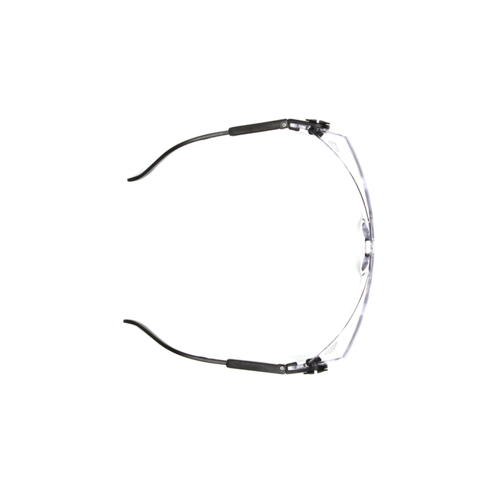 Pyramex® Defiant Safety Glasses - Black Adjustable Temples - Clear Lens - SB1010S