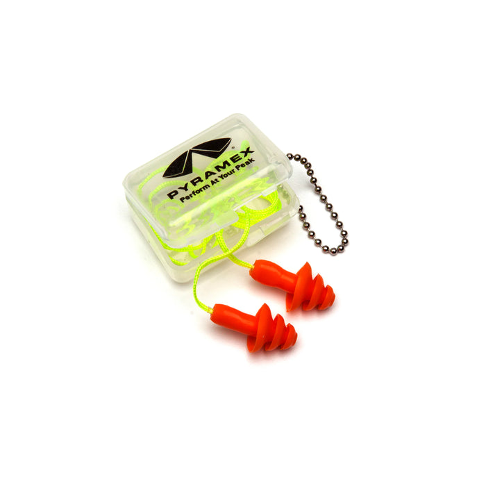 Pyramex Flexible And Reusable Earplugs In Plastic Case - 25 NRR - RP3001PC