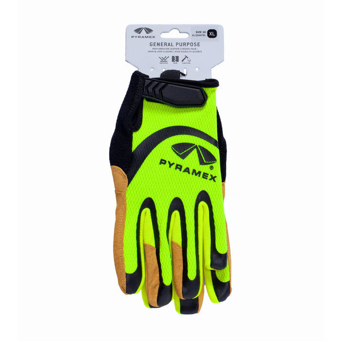 Pyramex® Hi-Vis Abrasion and Puncture Resistant Safety Gloves - GL104HT