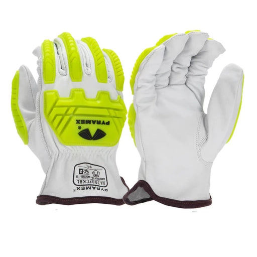 Pyramex Hi-Vis Cut And Impact Resistant ANSI Cut Level A6 Safety Gloves - GL3007CKB