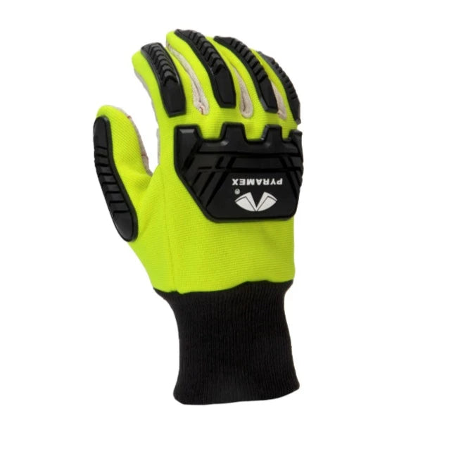 Pyramex Hi-Vis Cut Resistant ANSI Cut Level A2 Safety Gloves - GL808
