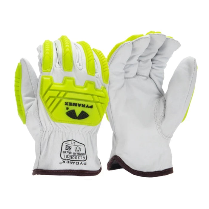 Pyramex Hi-Vis Cut Resistant ANSI Cut Level A5 Impact Safety Gloves - GL3006CKB