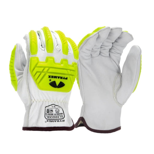 Pyramex Hi-Vis Impact Resistant ANSI Cut Level A4 Safety Gloves - GL3002CKB