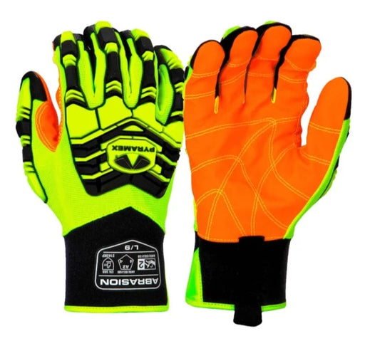 Pyramex Hi-Vis Punture Resistant Impact Level 2 Safety Gloves - GL806HT