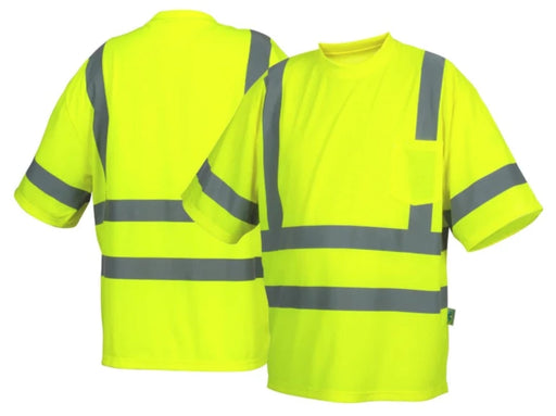 Pyramex Hi-Vis Short Sleeve Moisture Wicking Safety Shirt - Class 3 - RTS34