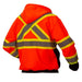 Pyramex Hi Vis Weatherproof Two-Tone Black Bottom Safety Sweatshirt - X-Back - ANSI Class 3 - RCSZH33