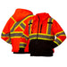 Pyramex Hi Vis Weatherproof Two-Tone Black Bottom Safety Sweatshirt - X-Back - ANSI Class 3 - RCSZH33