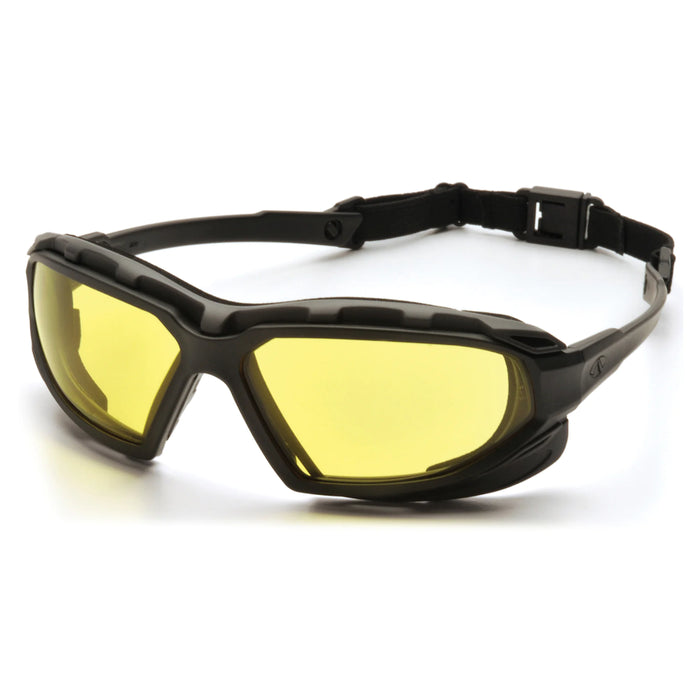 Pyramex® Highlander Plus - Foam Padding - Detachable Strap - Vented Frame Safety Glasses