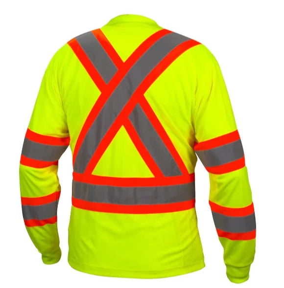 Pyramex Long Sleeve X - Back Safety Shirt With Drawstring Hood - RCLTS31
