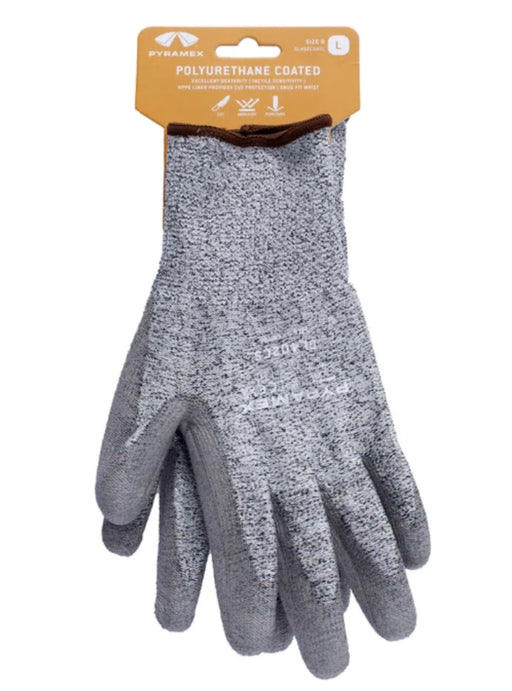 Pyramex Polyurethane Dipped Cut Resistant ANSI Cut Level A4 Safety Gloves - GL402C5