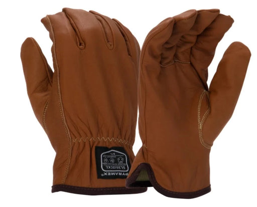 Pyramex Premium Goatskin Leather Driver ANSI Cut Level A5 Safety Gloves - GL3010CK