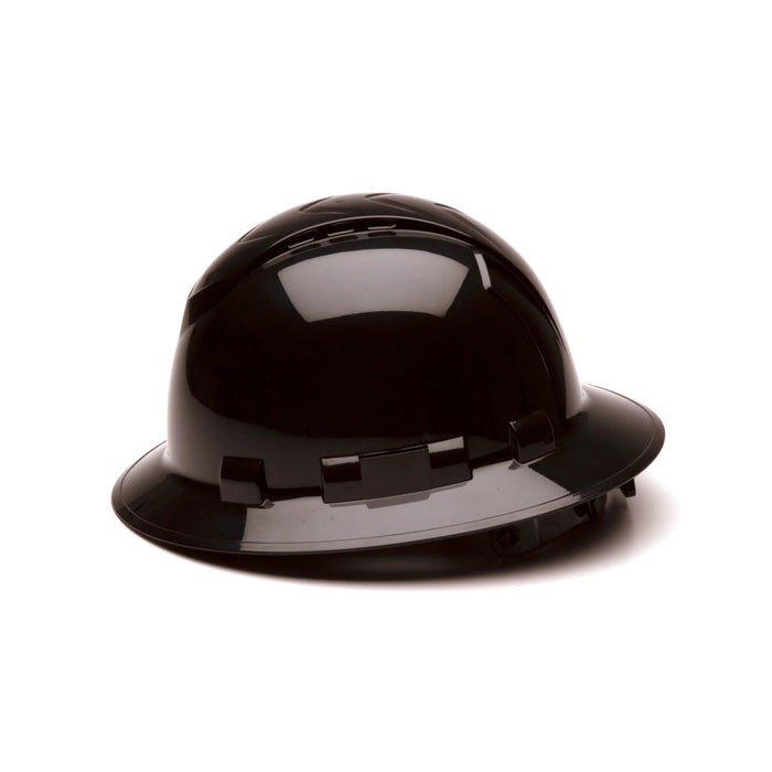 Pyramex® Ridgeline Vented Full Brim Hard Hat - 4-Point Ratchet Suspension - HP541V