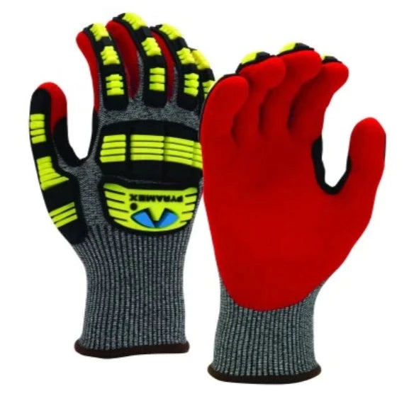 Pyramex Sandy Nitrile Dipped Cut Resistant ANSI Cut Level A6 Safety Gloves - GL609C