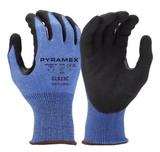 Pyramex Touch Screen ANSI Cut Level A4 Nitrile Dipped Work Safety Gloves - GL613C