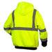 Pyramex Weather Resistant Drawstring Hood Hi Vis Safety Sweatshirt - ANSI Class 3 - RSZH33