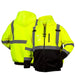 Pyramex Weather Resistant Drawstring Hood Hi Vis Safety Sweatshirt - ANSI Class 3 - RSZH33
