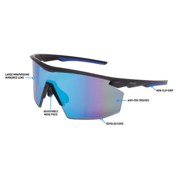 Pyramex® Lightweight Half Frame Mirrored Safety Glasses - Anti Fog - PMXSPEC