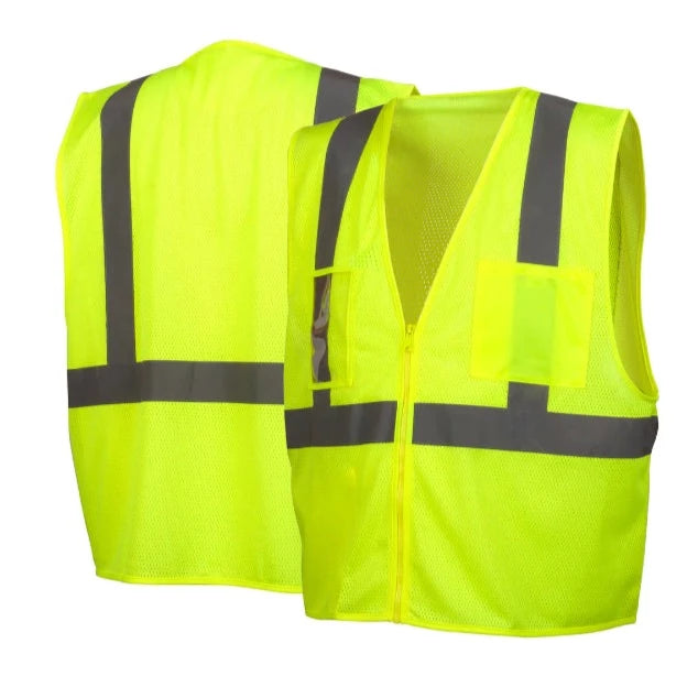 Pyramex® Hi Vis Lightweight Mesh Safety Vest with Pockets - Type R Class 2  - RVZ21CP