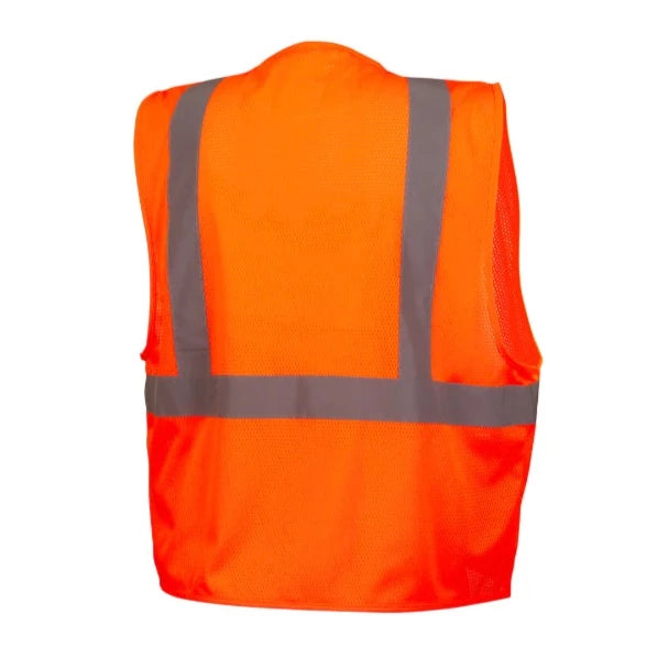Pyramex® Hi Vis Lightweight Mesh Safety Vest with Pockets - Type R Class 2  - RVZ21CP