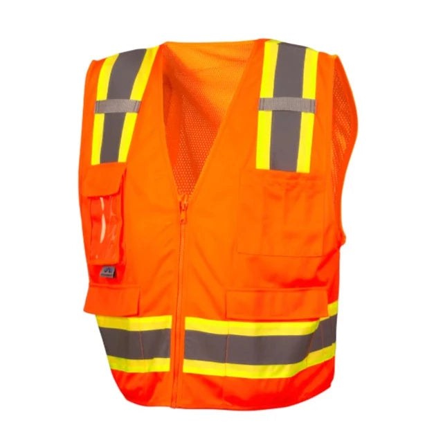 Pyramex® Hi Vis Lightweight Surveyor Safety Vest - RVZ24CP