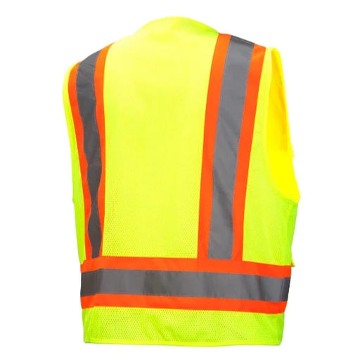 Pyramex Hi Vis Two-Tone Self Extinguishing Mesh Vest - Type R Class 2 - RVZ24SE